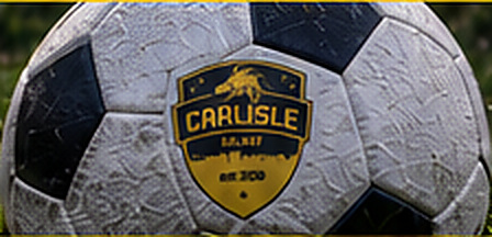 Football in goal net